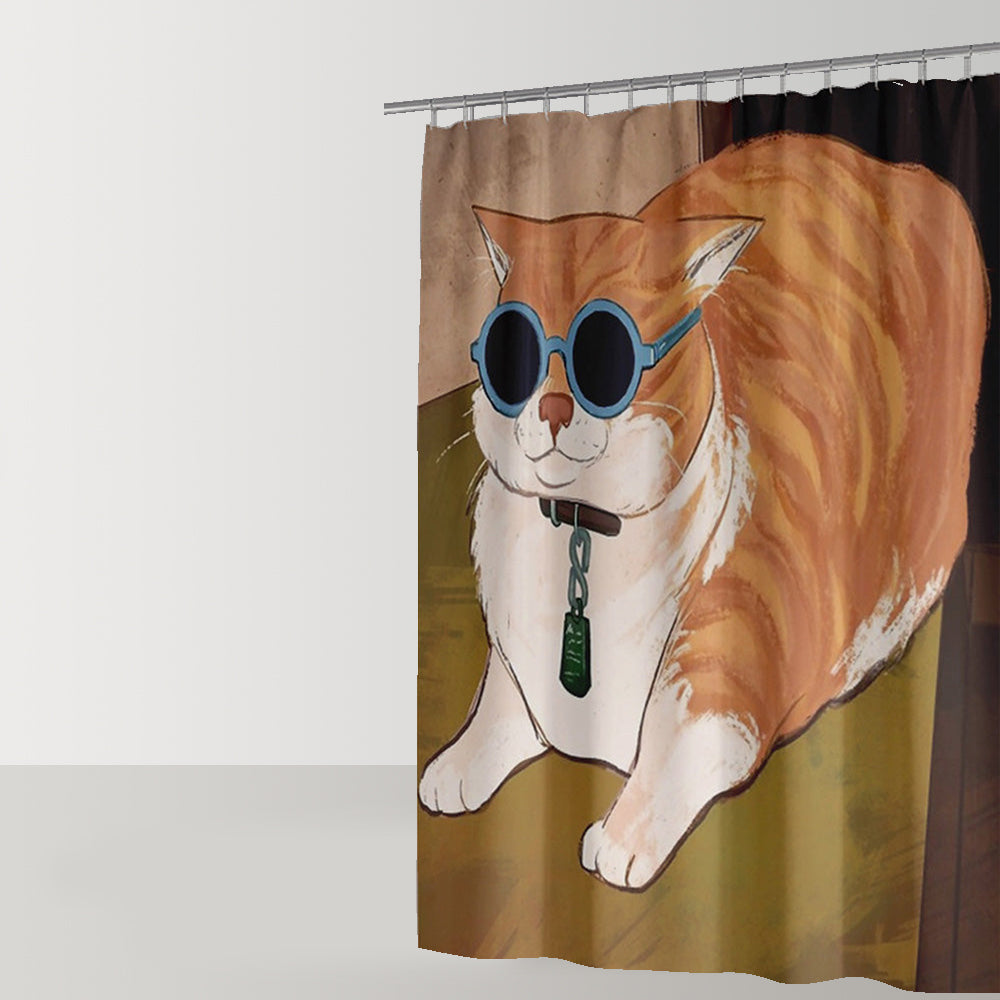 Cute Cattie Funky Shower Curtain