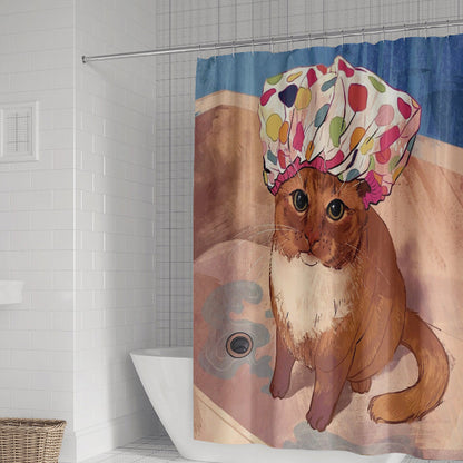 Cute Cattie Funky Shower Curtain