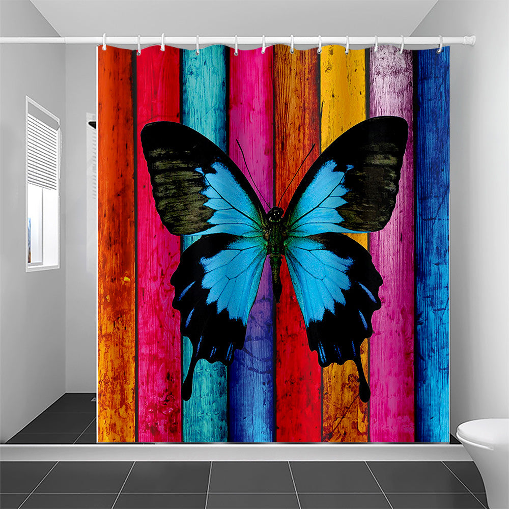 Realistic Butterfly Shower Curtain