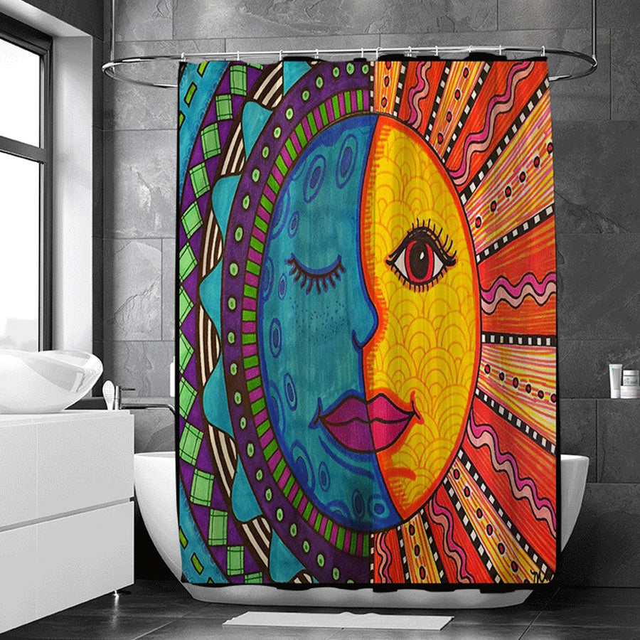 Psychedelic Colorful Shower Curtain - view 2