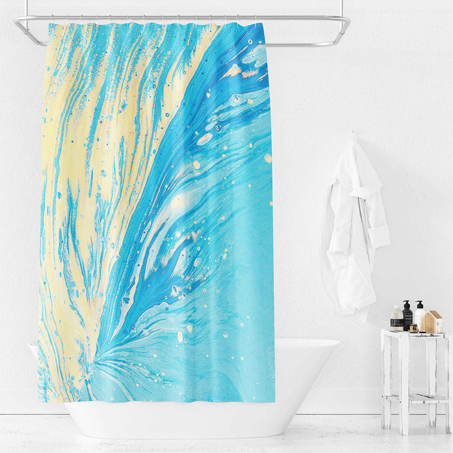Geometric Neon Shower Curtain - view 2