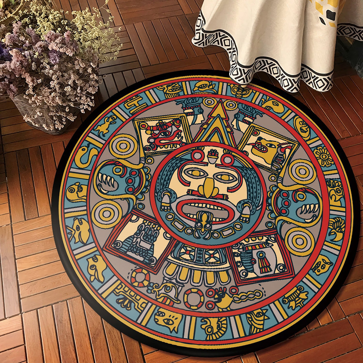 Round Aztec Tribe Rugs - view 2