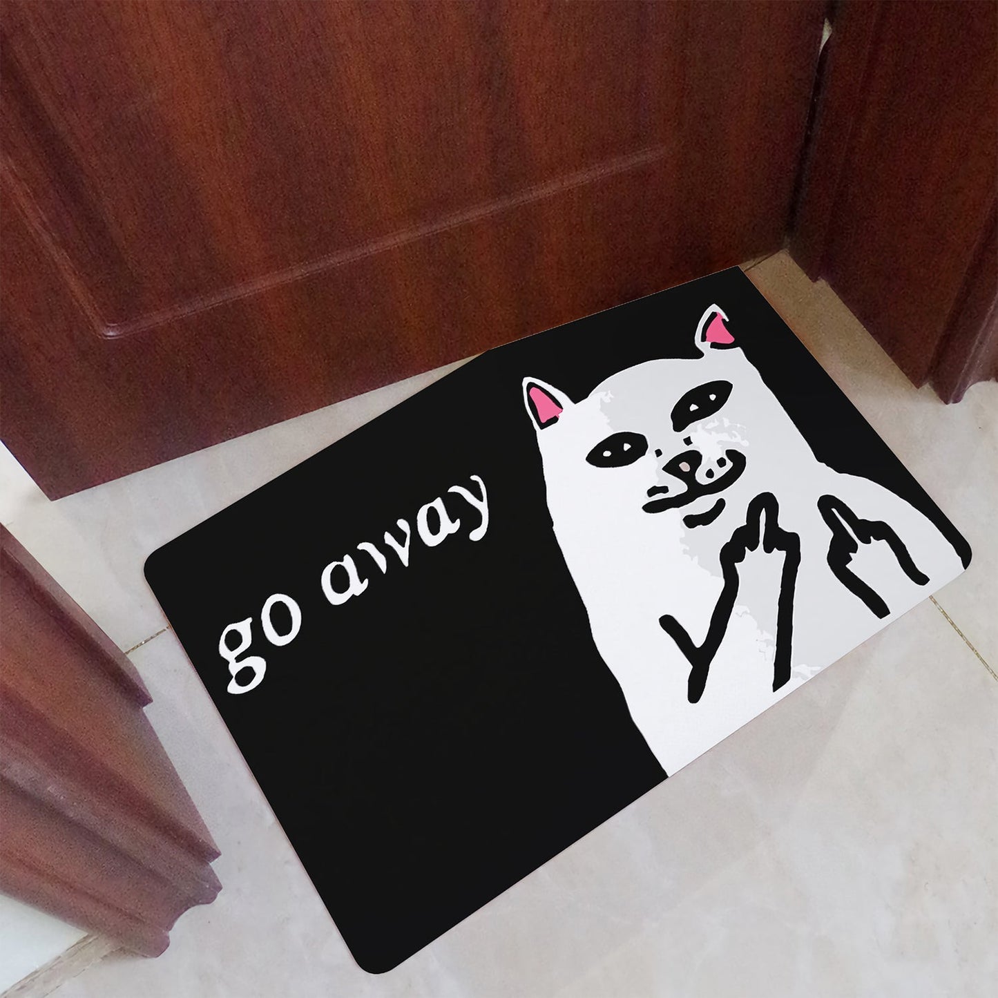 Funny Cat Rubber Door Mat