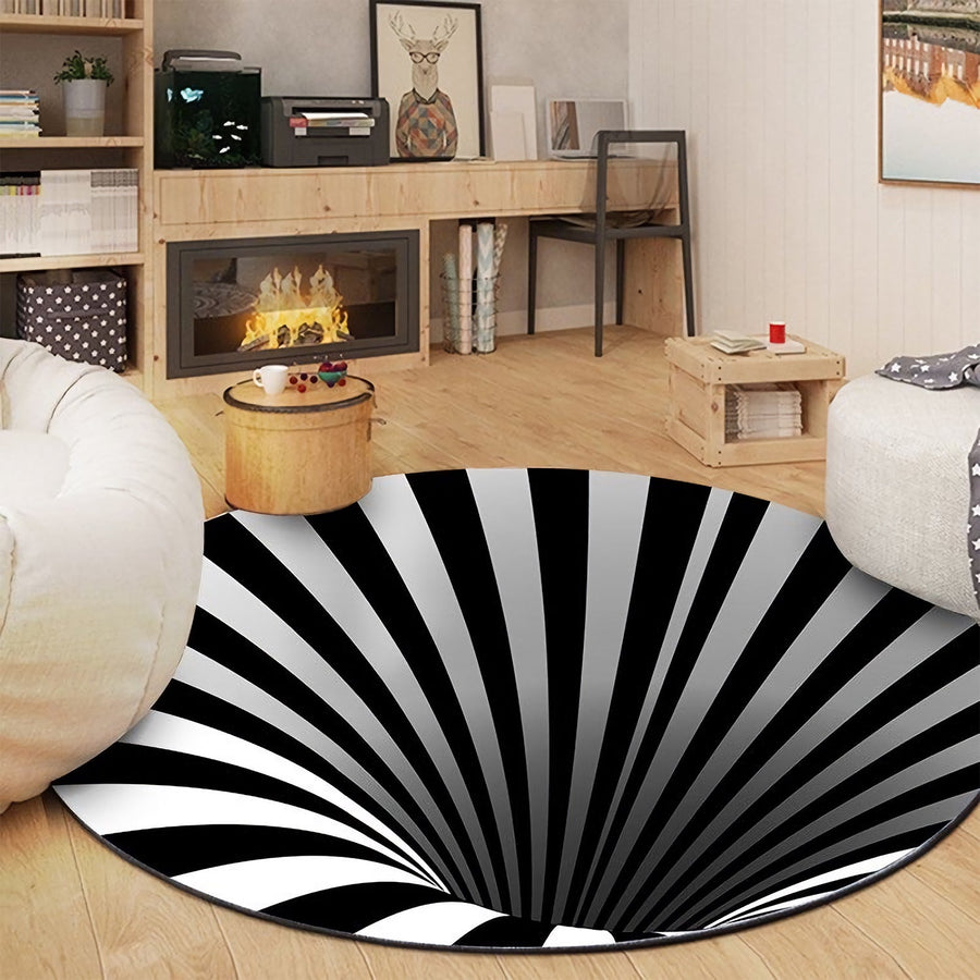 3D Vortexes Illusion Round Rugs - view 2