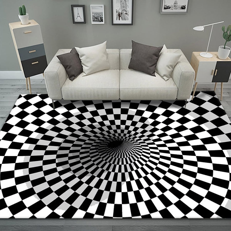 3D Vortexes Illusion Round Rugs - view 3