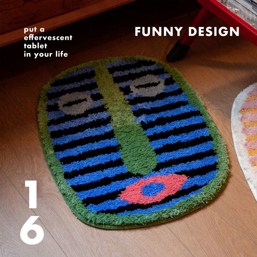 Smiley Face checkered Rug - view 3
