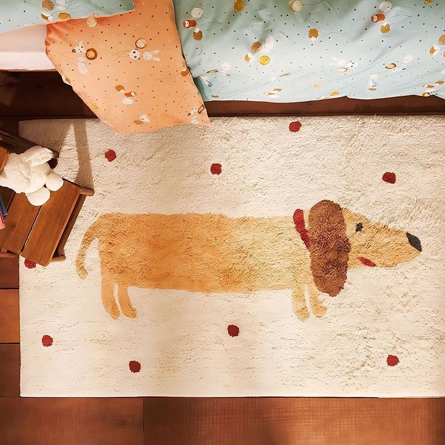 Nursery Polka Dog rug