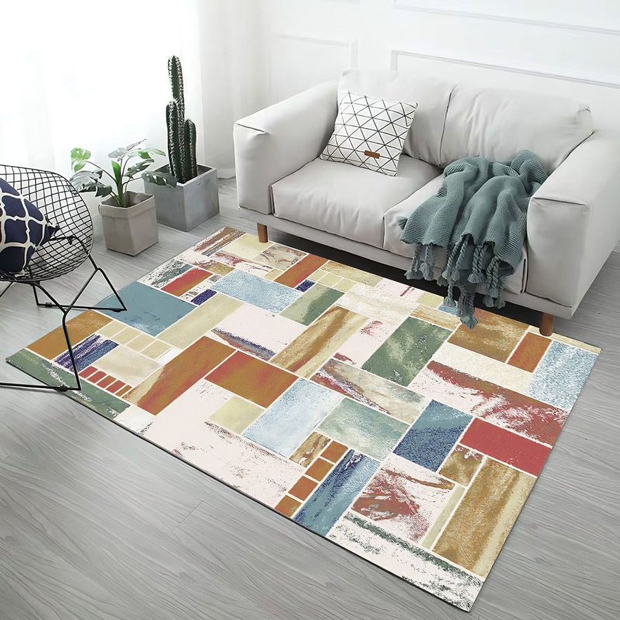 Modern Abstract Geometric Rug - view 2