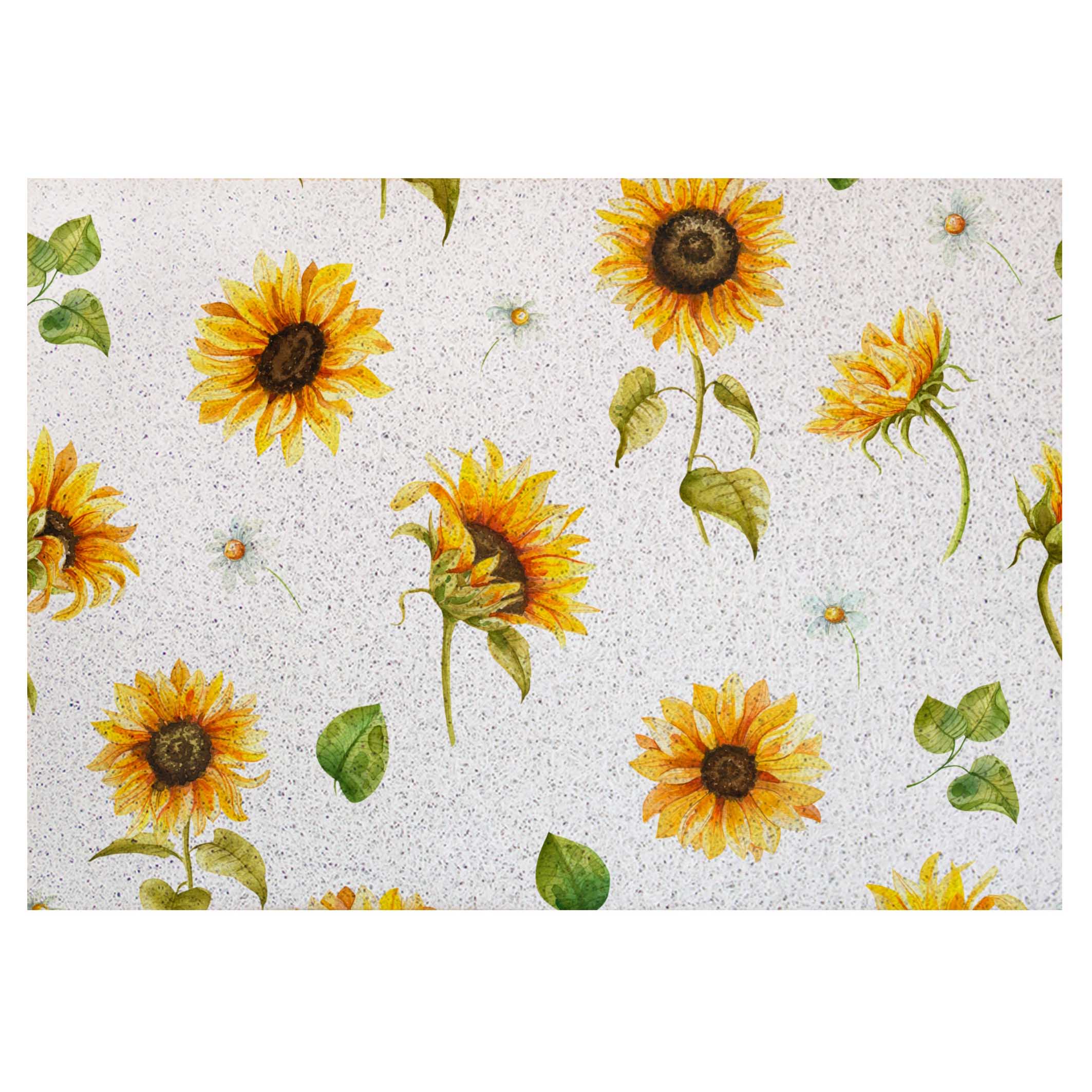 White Ground Sun Flower Door Mat - Feblilac® Mat