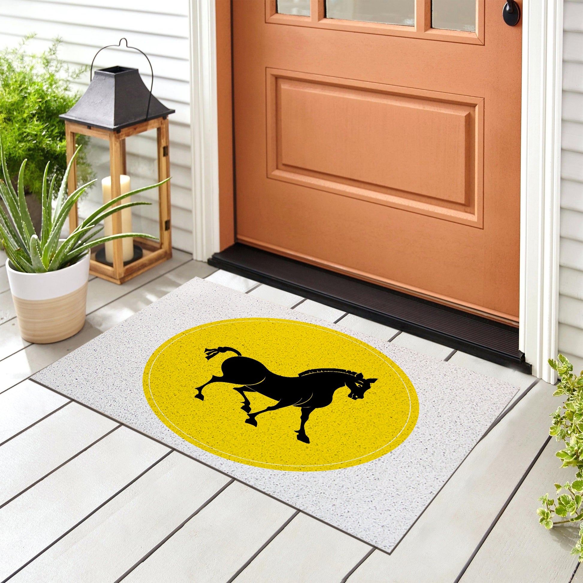 Black Horse Door Mat - Feblilac® Mat