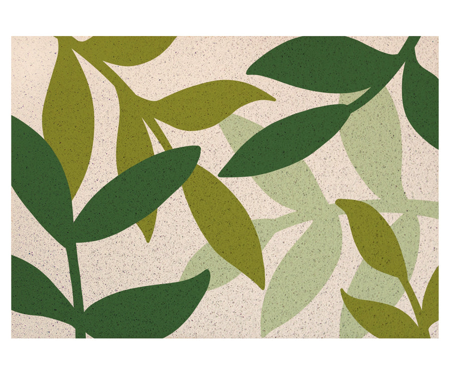 Feblilac Green Dancing Leaves Door Mat - Feblilac® Mat