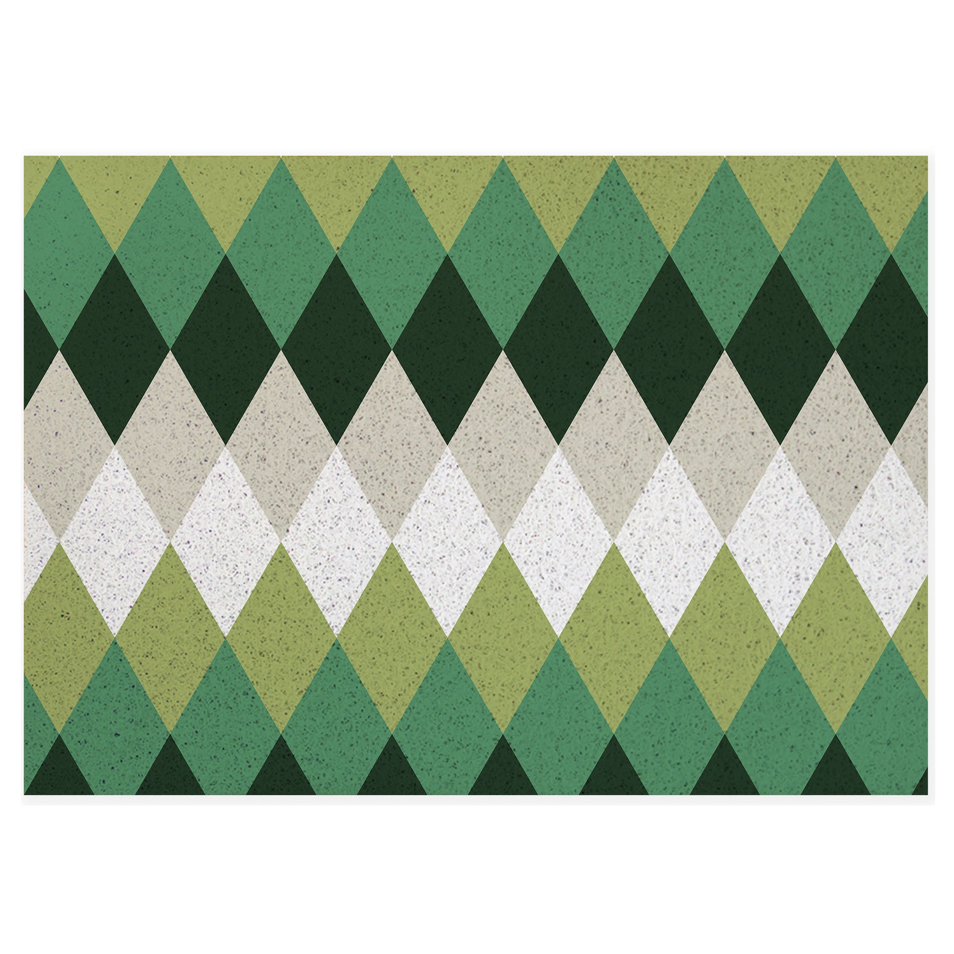 Yellow and Green Rhombus Door Mat - Feblilac® Mat