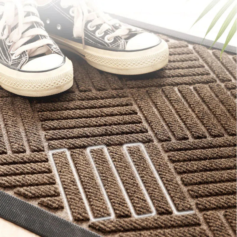 Household Commercial Indoor Outdoor Large Floor Mat Easy To Clean Durable Door Mats Rubber Bottom Entry Doormat for Shoe Scraper