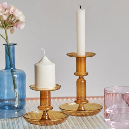 Borosilicate Modern Candleholders - 2 colours