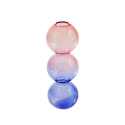 Rainbow Gradient Glass Candle Holder