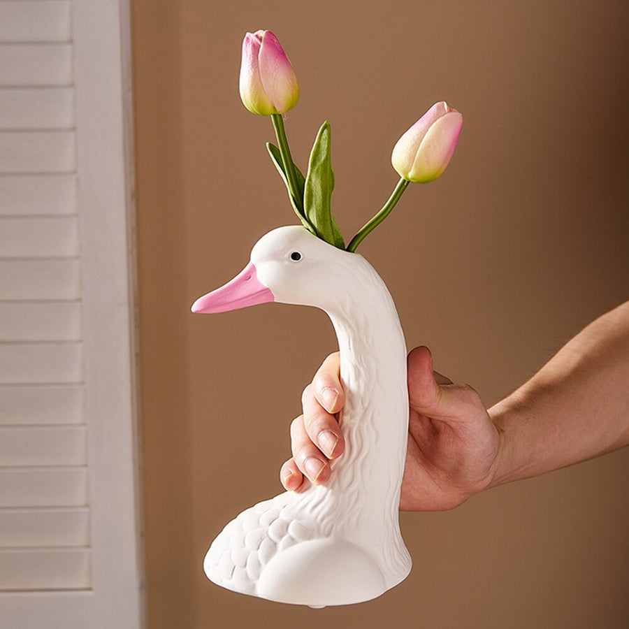 Swan Ceramic Vase - view 2