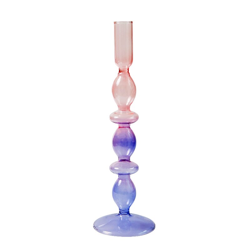 Rainbow Gradient Glass Candle Holder - view 18