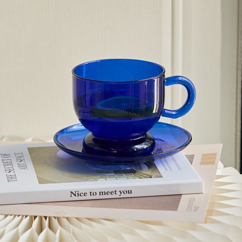 Vintage Style Glass Mug - 3 colours, Pair