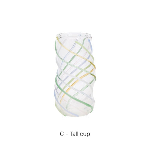 Wavy Candy Glass Cup