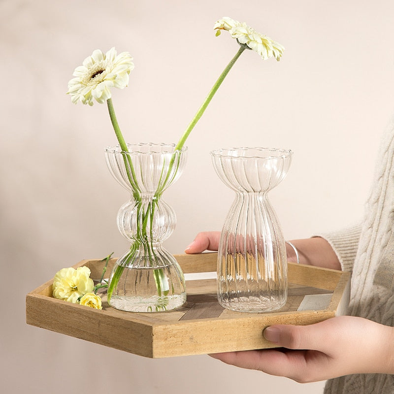 Ribbed Borosilicate Glass Vase - view 4