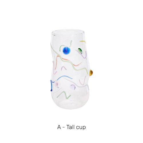 Wavy Candy Glass Cup