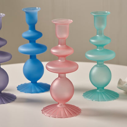 Opaque Glass Candle Holder - Mermaid