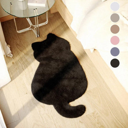 Cat Plush Carpet for Living Room Shaggy Rug Cat Patterns Floor Mat Anti-slip Long Hair Solid Bedroom Carpets Decor