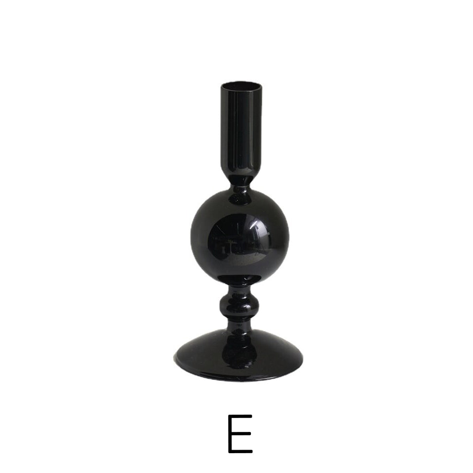 Amber Modern Glass Candle Holder - view 16