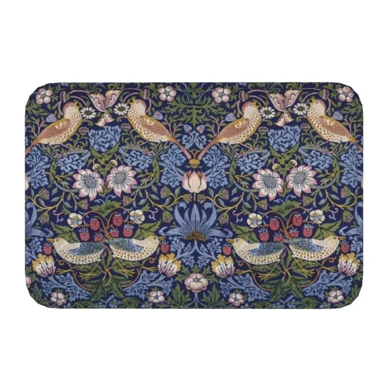 Custom William Morris Compton Floral Art Nouveau Pattern Doormat Bath Door Floor Mat Textile Pattern Toilet Ru - view 20