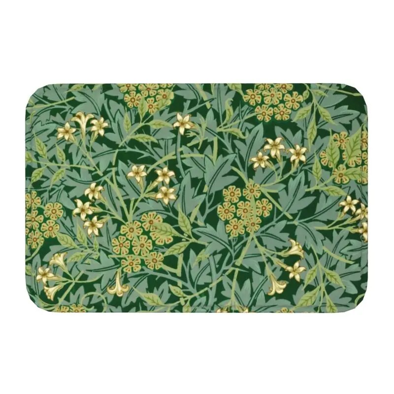 Custom William Morris Compton Floral Art Nouveau Pattern Doormat Bath Door Floor Mat Textile Pattern Toilet Ru - view 24