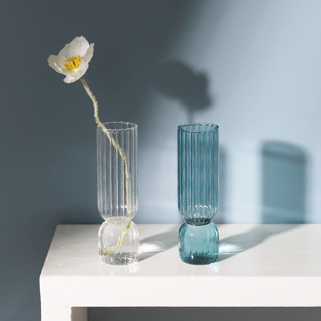 Scallop Cylinder Glass Vase