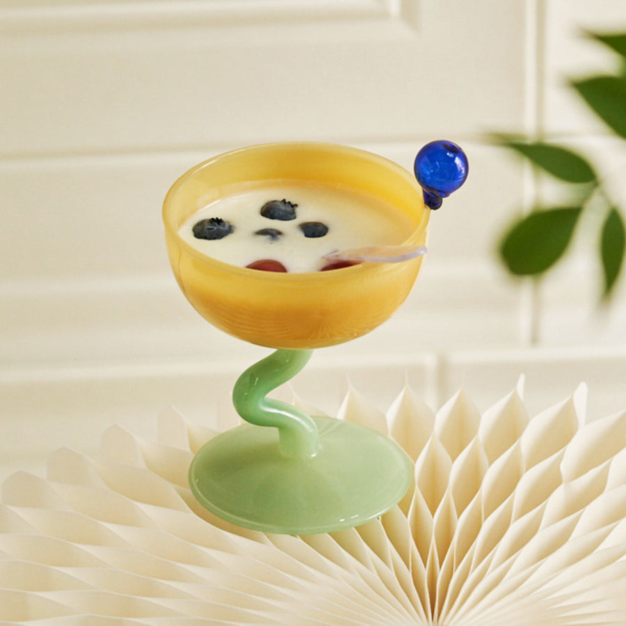 Wavy Wine Glass and Globe - view 3