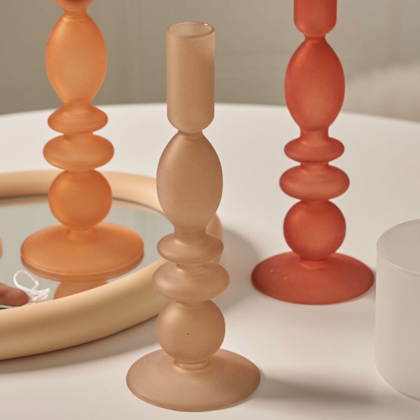 Opaque Candle Holders - Warm tone