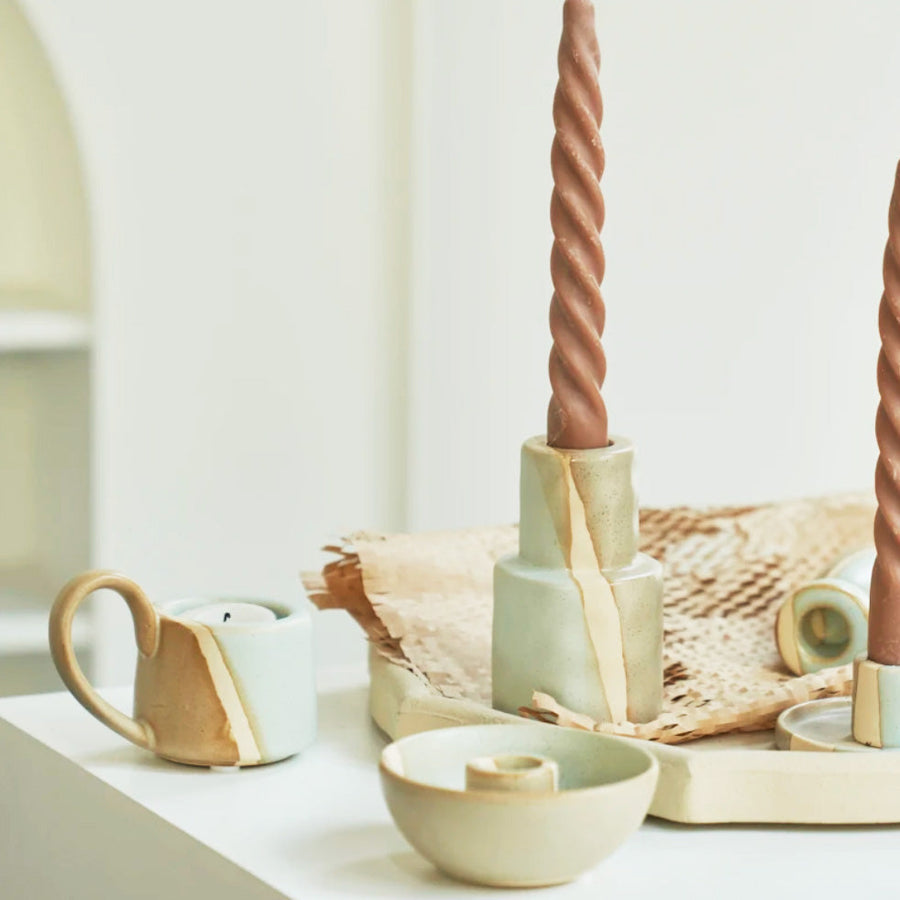 3-tone Ceramic Candle Holders - view 3