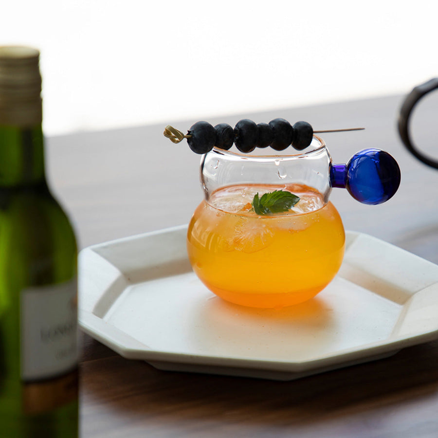 Chubby Glass Mug with Globe Handle - view 4