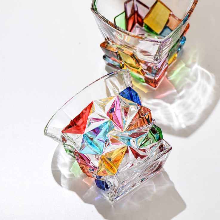 Rainbow Glass Cup