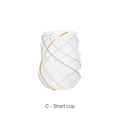 Wavy Candy Glass Cup