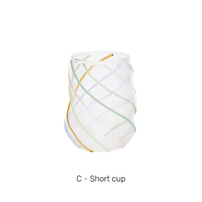 Wavy Candy Glass Cup