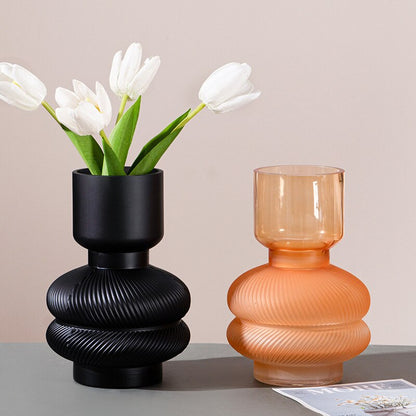 Pleated Glass Vase -  3 colours