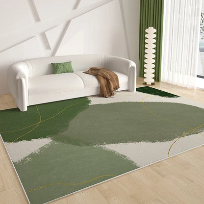 Green French Style Carpets for Living Room Decoration Rugs for Bedroom Decor Carpet Non-slip Area Rug Home Short Pile Floor Mats