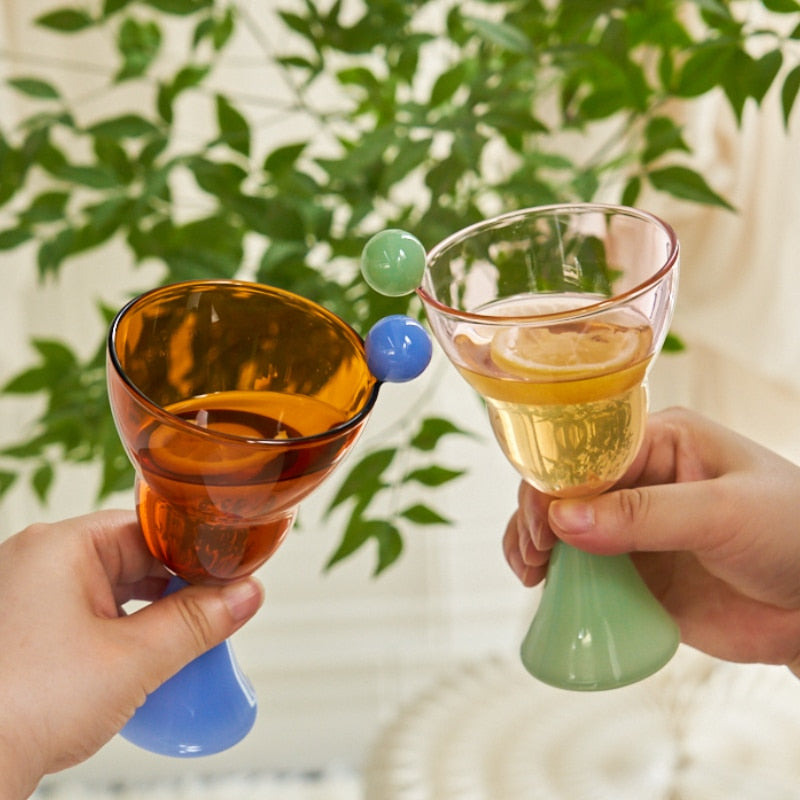 2-tone Glass Goblet with Globe - view 3