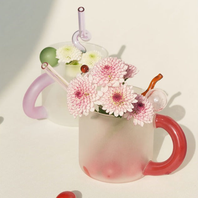 Frosted Glass Candy Mug with Globe