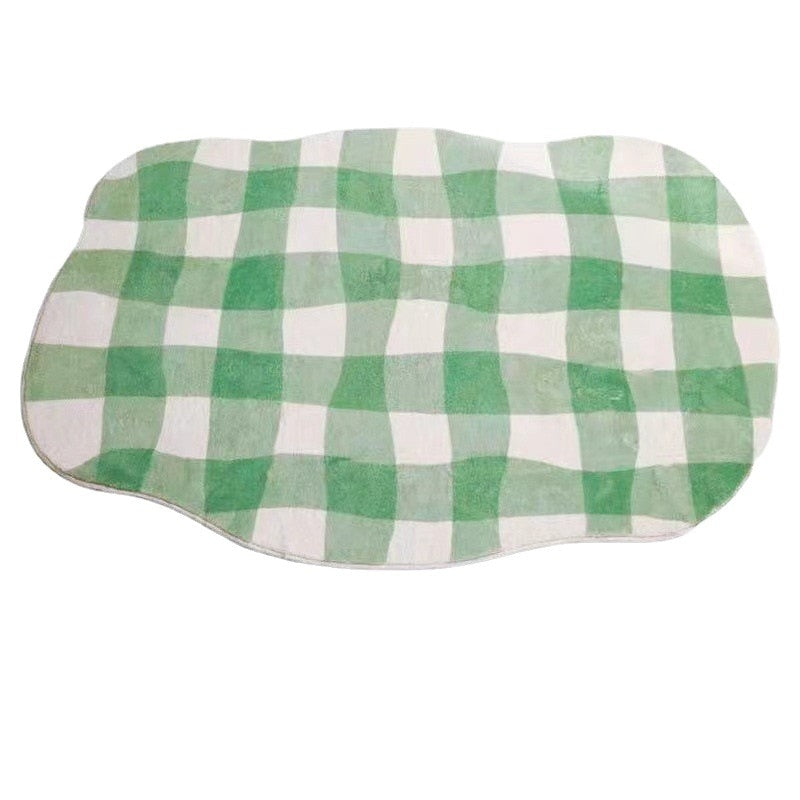 Ins Style Irregular Plaid Carpets for Living Room Rugs for Bedroom Fluffy Soft Floor Mats Simple Anti-slip Are - view 11