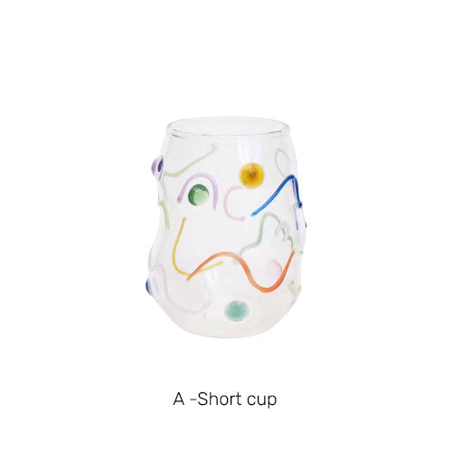 Wavy Candy Glass Cup