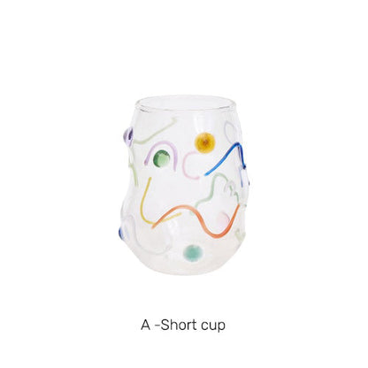 Wavy Candy Glass Cup