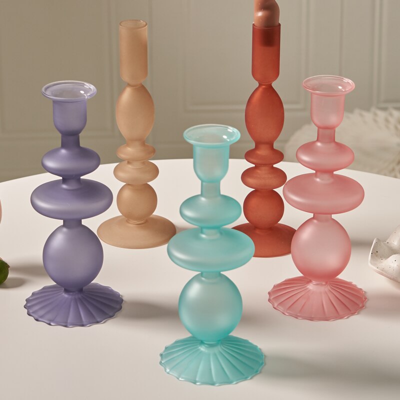 Opaque Glass Candle Holder - Mermaid