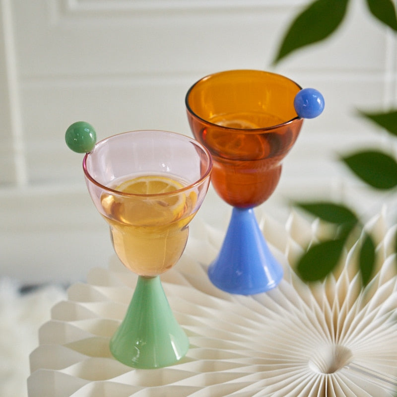 2-tone Glass Goblet with Globe