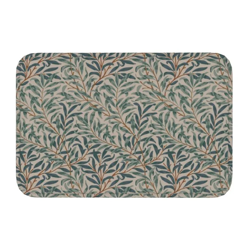 Custom William Morris Compton Floral Art Nouveau Pattern Doormat Bath Door Floor Mat Textile Pattern Toilet Ru - view 15