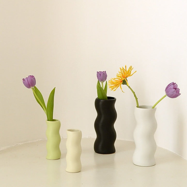 Wavy Ceramic Vase - view 4