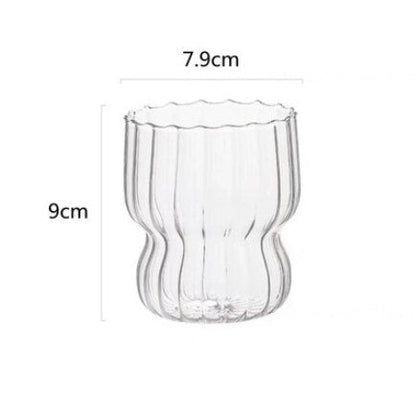 RIBBED CHUBBY GLASS CUP